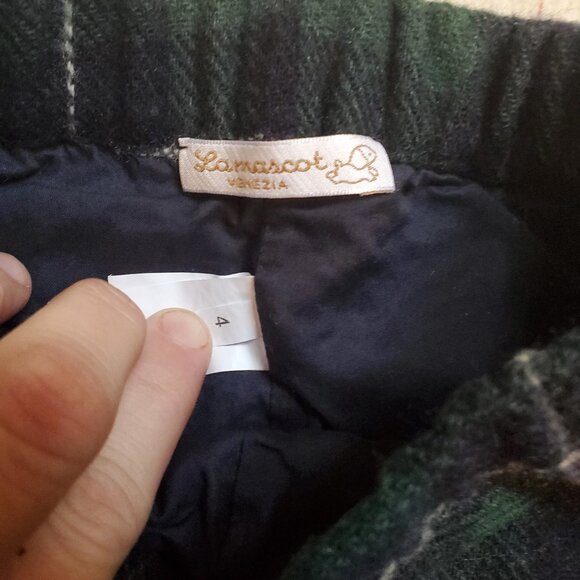 La Mascot wool blend plaid pull-on bottoms sz 4 - Picture 2 of 3